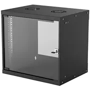 Intellinet 19 Network Cabinet - Wall Mount Basic, 9U, 400Mm Deep, Black, Flatpack, Max 50Kg, Usable Depth 340Mm, Glass Door, Rack, Parts for wall installation Eg screws and rawl plugs not included  714174 766623714174 Szaitlwis0006