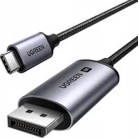 Kabel Usb Ugreen Cm556Złączami Usb-C i Displayport 8K o długości 3 m -  6941876228393