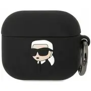 Karl Lagerfeld Etui Kla3Runikk Apple Airpods 3 cover /Black Silicone Head 3D  Kld1407 3666339087821
