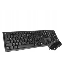Klawiatura  Omega Keyboard Us Mouse Set Okm-09 Przewodowy Mysz Usb Black 45545 Okm09B 5907595455459