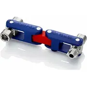 Knipex Doublejoint control cabinet wrench, socket wrench Blue/Red, total arm length 97Mm  00 11 06 V03 4003773083085