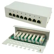 Logilink Patchpanel Cat6, 8-Portowy, ekranowany,  Np0016A 4052792003994