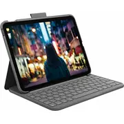 Logitech Slim Folio - Klawiatura i pokrowiec  Bluetooth Le Qwerty hiszpański Oxford Gray -Apple 10.2-Inch iPad Wi-Fi, 10.5-Inch Pro 10.9-Inch Air Wi-Fi 920-011426 5099206107458
