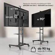 Onkron Ts1891-B Mobile tilting stand for Tvs 50-90, max. 100 kg, black  4262392440246 Tvaonruch0013