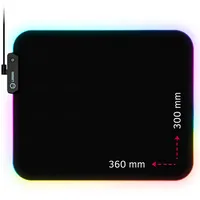Podkładka Lorgar Steller 913, Gaming mouse pad, High-Speed surface, anti-slip rubber base, Rgb backlight, Usb connection, Wp Gameware support, size 360Mm x 300Mm 3Mm, weight 0.250Kg  5291485010225