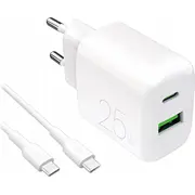 Puro  sieciowa Prolite 25W Usb-A / Usb-C - 1.2M 8018417498664