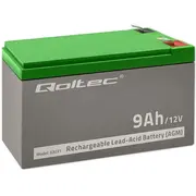 Qoltec 53031 Agm battery  12V 9Ah 5901878530314 Zsiqocaku0001
