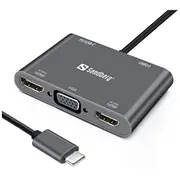 Sandberg 136-35 Usb-C Dock 2Xhdmi1XvgaUsbPd  T-Mlx54800 5705730136351