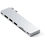 Satechi St-Hucphss Notebook-Dockingstation  Portreplikator Andocken Usb 3.2 Gen 2 3.1 Type-C Silber 0810086360635 810086360635