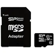 Silicon Power memory card microSDHC 32Gb Elite  adapter Sp032Gbsthbu1V10Sp 4712702628180 33333