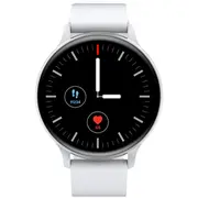 Canyon  Badian Sw-68, Smartwatch, Realtek 8762Ck, 1.28Tft 240X240Px Ram 160Kb, Lithium-Ion polymer battery, 3.7V 190Mah Include, Silver Zinc alloy middle frame plastic bottom case white Silicone strap silver buckle, 44.9X 10.9Mm, str Cns-Sw68Ss 5291485009090