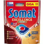 Somat Dishwasher Caps Premium 5In1 54Pcs  9000101807936
