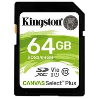 Kingston 64Gb Sdxc Canvas Select Plus 100R C10 Uhs-I U1 V10 Sds2/64Gb  740617297973
