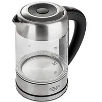 Adler Ad 1247 New electric kettle 1.7 L 2200 W Hazelnut, Stainless steel, Transparent  5902934831116 Agdadlcze0075
