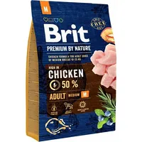 Brit Premium By Nature Adult M Medium 3Kg  Vat011734 8595602526352