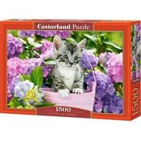 Castorland Puzzle 1500 Kitten in Basket Gxp-817384  5904438152001