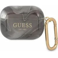 Guess Etui  Guapunmk Marble Collection do Airpods Pro Gue1123Blk 3666339010157