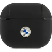 Bmw Bma3Sslbk Airpods 3 cover /Black Geniune Leather Silver Logo  - Bmw000441 Bmw264Blk 3666339009427