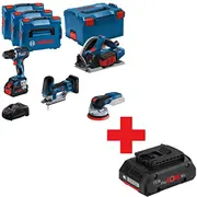 Bosch Bosch.combo Kit 18V Gsr 18V-90C  Gkt 18V-52Gc Gst 18V-155 Sc Gex 18V-125 1Xpc4,0Ah 2Xpc5,5Ah ... 0615990N36 4059952687421