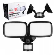 Maclean Led wall lamp, with Pir sensor, 20W, 1500Lm, Ip65, neutral white 4000K, black, Mce524 B  5902211143048 Oswmcnlog0008