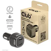 Club 3D Club3D Auto nabíječka pro Notebooky 63W, 2 porty Usb-A  Usb-C Cac-1922 8719214472795