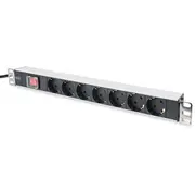 Digitus Power strip Pdu 19 inches, 1U, 7 sockets, power 16A, 4000W, aluminum, switch, 2M  Dn-95402 4016032266402 Alassn95402