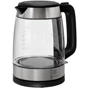 Electrolux E4Gk1-4Gb electric kettle 1.7 L 2200 W Black, Stainless steel, Transparent  7332543789573 Agdelccze0018