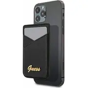 Guess  Wallet Card Slot Guwmssaslbk Magsafe Saffiano /Black Gue1082Blk 3666339006785