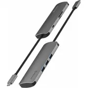 Hub Usb Sourcing Swissten Usb-C Splitter 6In1 with 3X 3.0 / 1X Power Delivery microSD Sd Aluminum housing  Sw-Usbc-6In1 8595217471429