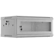 Lanberg Wall-Mount rack cabinet 19 inches 4U 600X450, perforated door Fpack grey  Wf01-6404-23S 5901969441307 Nulagr4U0000022