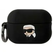 Karl Lagerfeld Etui Klap2Runikk Apple Airpods Pro 2 cover /Black Silicone Head 3D  Kld1413 3666339099237