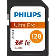 Karta Philips Ultra Pro Sdxc 128 Gb Class 10 Uhs-I/U3 V30 Fm12Sd65B/00  8720039512016 512402