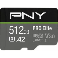 Karta Pny Pro Elite Microsdxc 512 Gb Class 10 Uhs-I/U3 A2 V30 P-Sdux512U3100Pro-Ge  751492623580