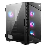 Msi Mpg Velox 100R Mid Tower Gaming Computer Case Black, 4X 120Mm Argb Fans, 1-6 Hub, light strip, Usb Type-C, Tempered Glass, Center, E-Atx, Atx, mATX, mini-ITX  306-7G18R25-809 4719072829315 Obumisobu0021