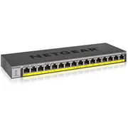 Netgear Gs116Pp Unmanaged Gigabit Ethernet 10/100/1000 Power over Poe Black  Gs116Pp-100Eus 606449133332 Swtngenie0016