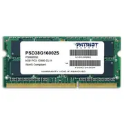 Pamięć do laptopa Patriot Signature, Sodimm, Ddr3, 8 Gb, 1600 Mhz, Cl11 Psd38G16002S  815530013273