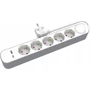 Plastrol Home Extension Cord 5X Sockets 3M With Switch 1X Usb-A Usb-C  W-30010 5902273426622