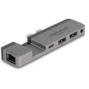 /Replikator Delock  dokującaMacBook Pro / Macbook Air Thunderbolt 4 z rozdzielczością 5K 100 W Pd 10 Gbps Hub Lan Audio 87757 4043619877577