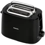 Toster Philips Daily Collection Hd2581/90 Toaster, 2 slices, Black, Plastic, Rotary, 830 W, 220-240 V  Hd258190 8710103800385