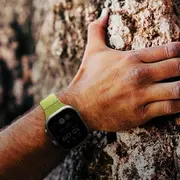 Uniq Stride Apple Watch Series1/2/3/4/5/6/7/8/9/Se/Se2/Ultra/Ultra 2 42/44/45/49Mm Fkm Rubber Strap /Moss green  Uniq-49Mm-Strigrn 8886463688595