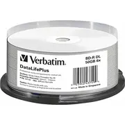 Verbatim Bd-R Dl 50 Gb 6X 25  43749 023942437499
