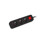 Lanberg Cable Power Strip, 3X French Outlets with Switch, Quality-Grade Copper, 3 m  Ps1-03E-0300-Bk 5901969415506