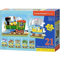 Castorland Educational Puzzle 21 Train E135  5904438000135