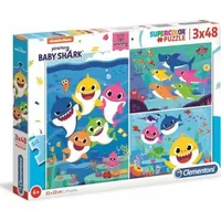 Clementoni Puzzle 3X48  Baby Shark 25261 8005125252619