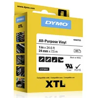 Dymo Xtl All Purpose Tape Vinyl 24 mm x 7 m black to white 1868753  071701001320
