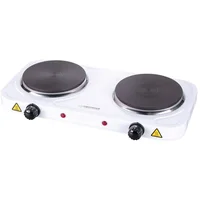 Esperanza Ekh010W Adjustable electric cooker, 2 heating fields, white  5901299963821 Agdespktu0015