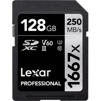 Lexar memory card Sdxc 128Gb Professional 1667X Uhs-Ii U3 V60  Lsd128Cb1667 843367114801
