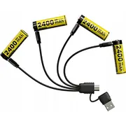 Battery Rech. Li-Ion Aa 1.5V/4Pack Nh2400 Nitecore  6952506497058