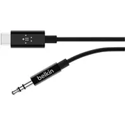 Belkin Rockstar 3,5Mm Aud./Usb-C Cable 0,9M black F7U079Bt03-Blk  0745883776030 456269