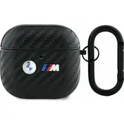 Bmw Bma4Wmpuca2 Airpods 4 cover  /Black Carbon Double Metal Logo 3666339397449